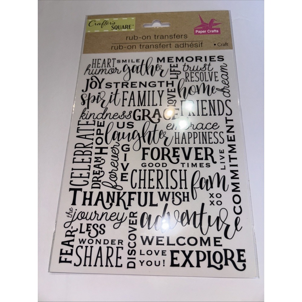 Crafter's Square Rub-on Transfers Memories Craft New In Package